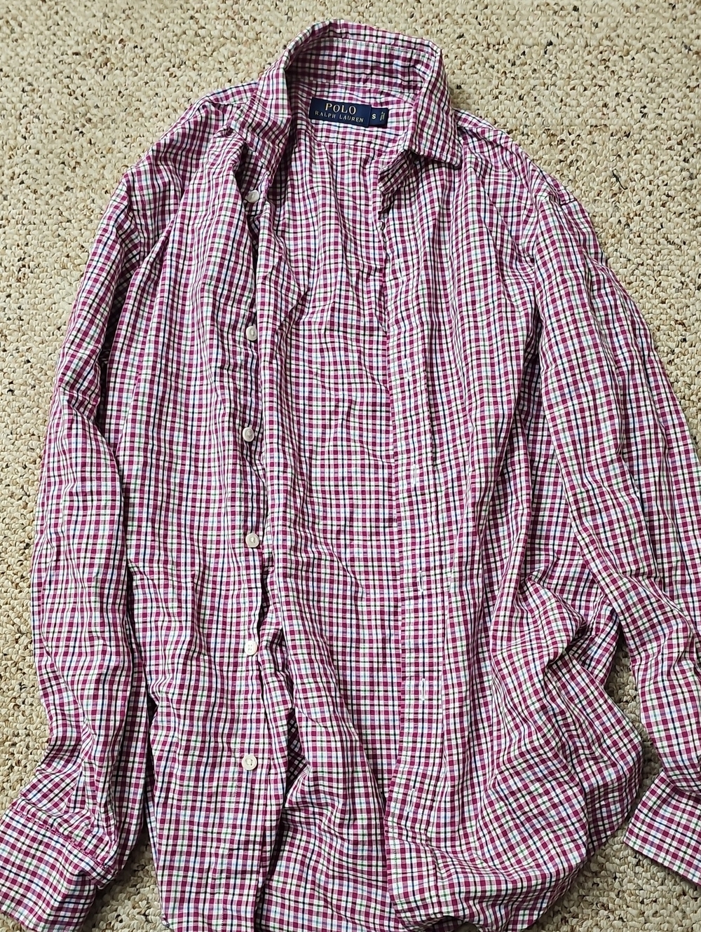 Polo by Ralph Lauren Pink and White Check Button-Down Shirt
